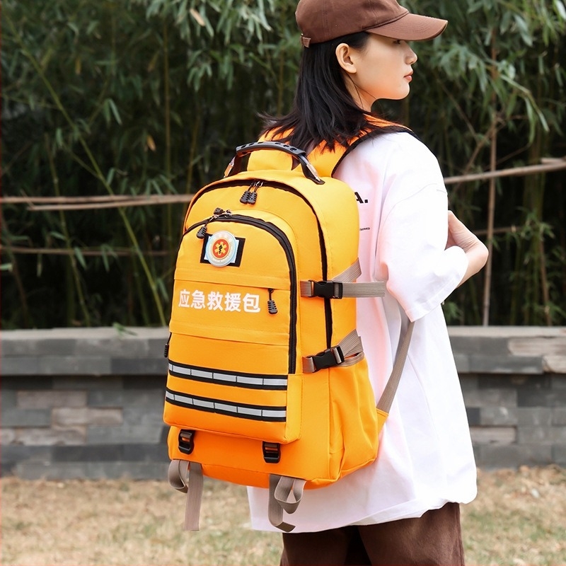 Rucsac pentru situații de urgență în aer liber, impermeabil, material Oxford, capacitate 36–55 L, curea de umăr curvată