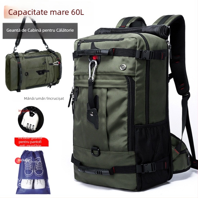 Rucsac bărbătesc pentru afaceri și călătorii de relaxare, capacitate 36–55L, material Oxford, respirabil, impermeabil, rezistent la uzură, anti-furt — SUEPMENE