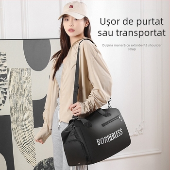 Geantă de fitness cu separare uscat/ud, compartiment pentru pantofi, respirabilă, impermeabilă, ultraușoară (20–35L; PU material)