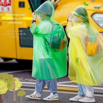Poncho de ploaie din TPU, o singură utilizare, pentru drumeții – protecție completă a corpului, pliabil, pentru o persoană
