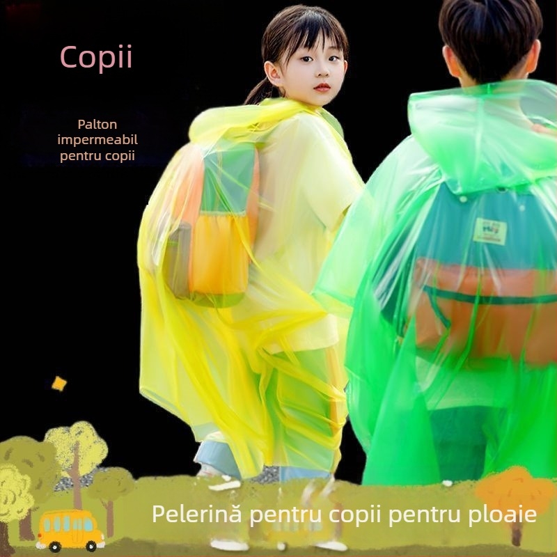 Poncho de ploaie din TPU, o singură utilizare, pentru drumeții – protecție completă a corpului, pliabil, pentru o persoană