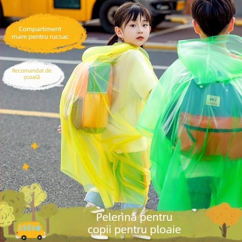 Poncho de ploaie din TPU, o singură utilizare, pentru drumeții – protecție completă a corpului, pliabil, pentru o persoană