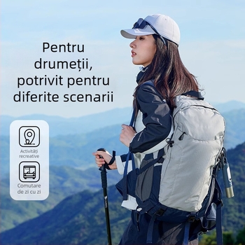 Rucsac din Oxford impermeabil, capacitate 36–55 L, compatibil cu laptop de 14 inch, curele cu pernă de aer, unisex pentru călătorii
