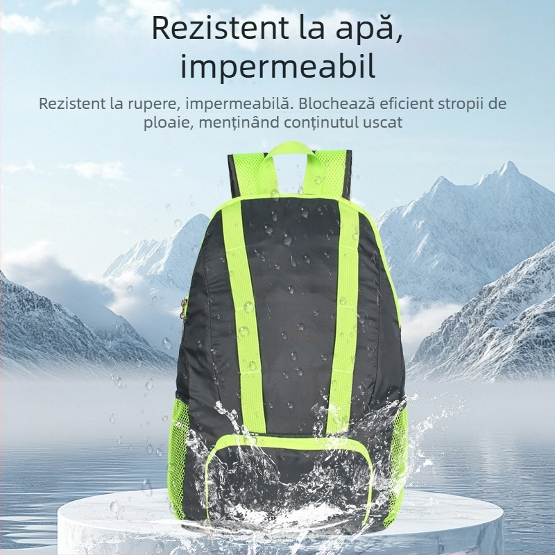 Rucsac de drumeții cu logo personalizabil, ușor și pliabil, pentru sporturi în aer liber (material poliester; ușor de pliat; respirabil; unisex; pentru activități în aer liber)