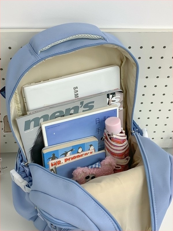 Rucsac unisex din nylon pentru școală, 20–35 L, compatibil cu laptop de 16 inch, curele curbate rezistente