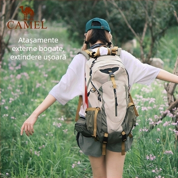 Camel Rucsac de drumeții 40L cu husă de ploaie pentru ciclism și călătorii