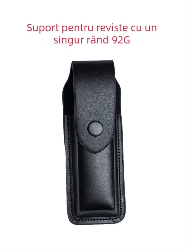 Toc pistol din piele naturală talie, ambidextru, compatibil cu 92G/G17/G19, tragere rapidă, pentru exterior.