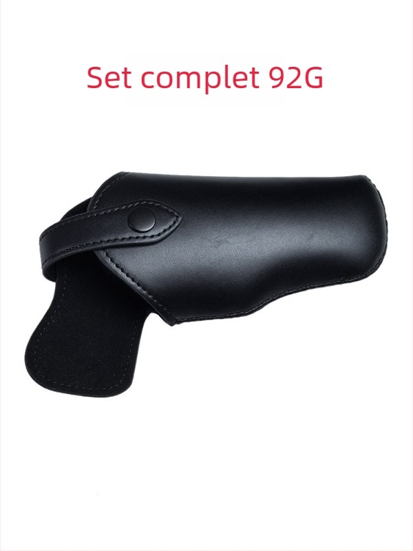 Toc pistol din piele naturală talie, ambidextru, compatibil cu 92G/G17/G19, tragere rapidă, pentru exterior.