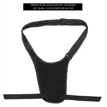 Geantă de talie pentru călătorii antifurt cu buzunare pentru pașaport și telefon, material nylon, închidere cu fermoar, căptușeală interioară, buzunare pentru telefon mobil și card de identitate