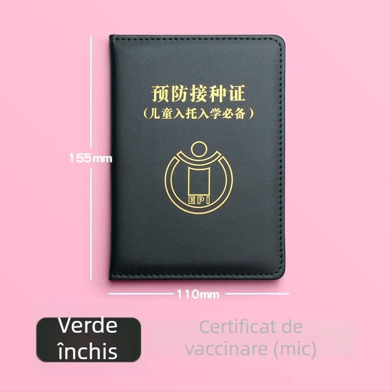 Purtător pentru Certificatul Medical de Naștere - Burrad, PU Piele, Modernă și Minimalistă