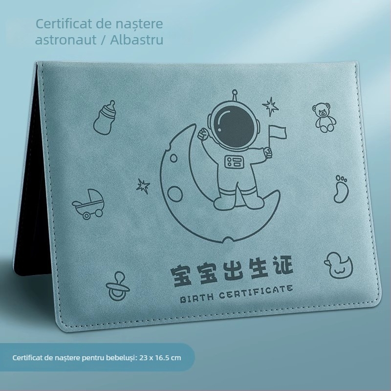 Purtător pentru Certificatul Medical de Naștere - Burrad, PU Piele, Modernă și Minimalistă