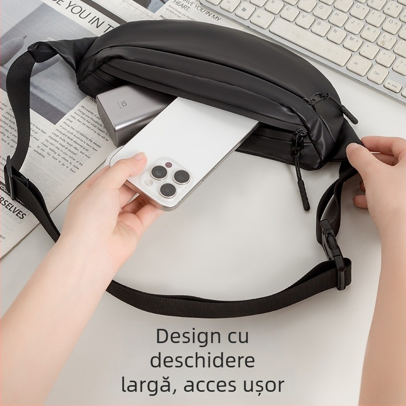 Geantă crossbody pentru sporturi în aer liber, ultra ușoară, material Oxford, design unisex masculin, stil street, lansată în primăvara 2023
