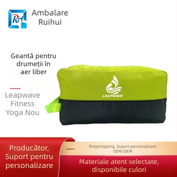 Geantă de drumeție outdoor cu fermoare duble, separare uscat/umed, capacitate mare, impermeabilă, din Oxford