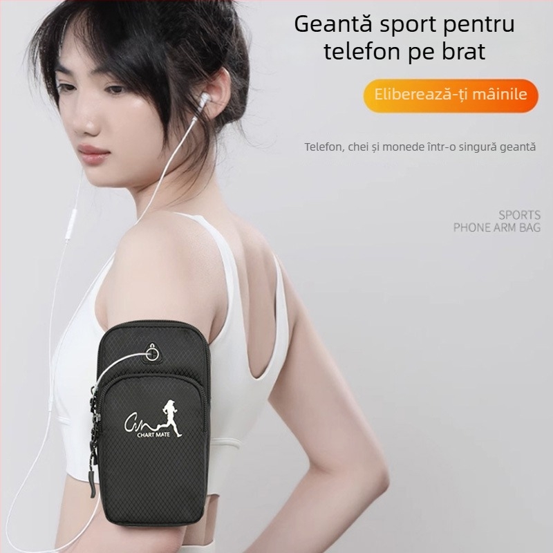 Geantă de braț pentru alergare – unisex, impermeabilă, respirabilă, ultraușoară, din poliester