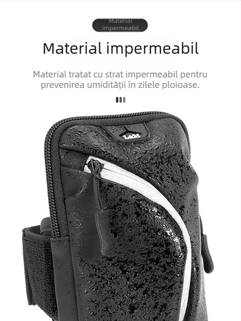 Geantă de braț pentru telefon, pentru alergare - material Oxford, căptușeală din poliester, respirabilă, ultra-ușoară, sport în aer liber