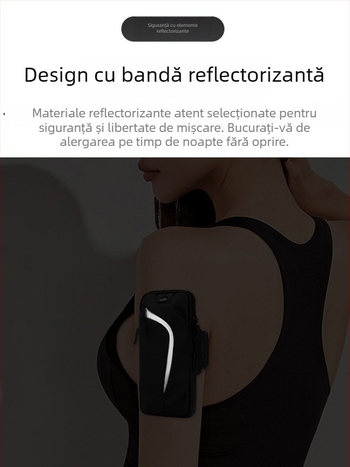 Geantă de braț pentru telefon, pentru alergare - material Oxford, căptușeală din poliester, respirabilă, ultra-ușoară, sport în aer liber