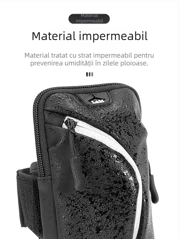 Geantă de braț pentru telefon, pentru alergare - material Oxford, căptușeală din poliester, respirabilă, ultra-ușoară, sport în aer liber