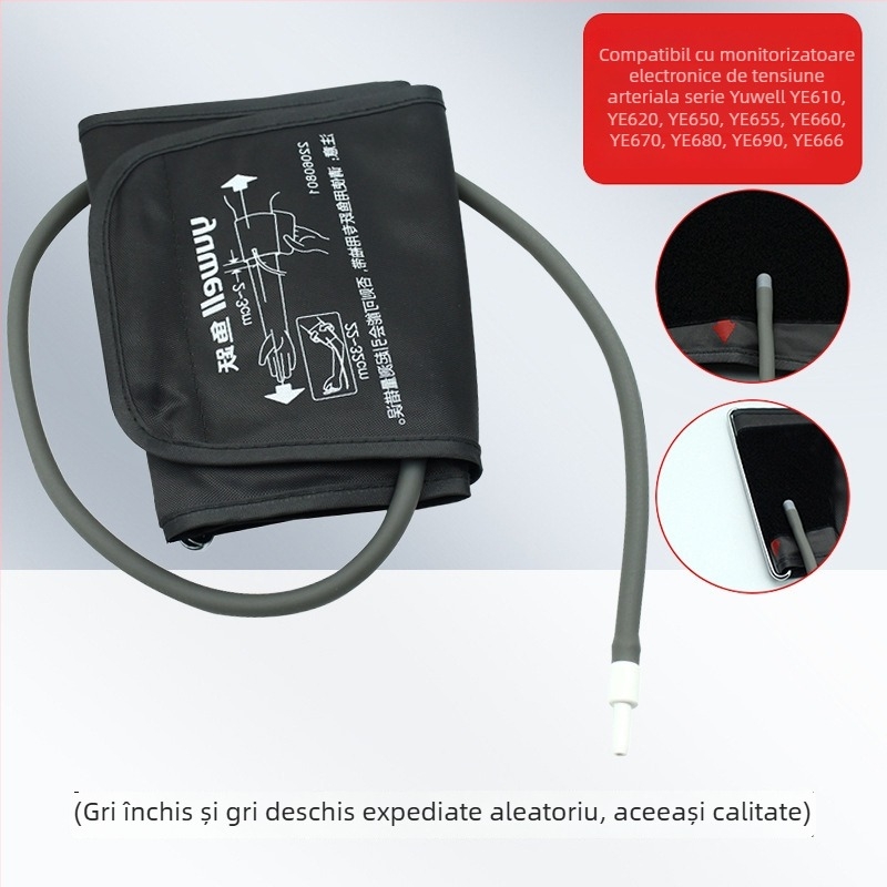 Accesoriu universal pentru manșeta monitorului de tensiune arterială, pentru brațul superior, cu conector — brand Leaping Fish; origine Jiangsu; producător Jiangsu Yuyue Medical Equipment Co., Ltd.