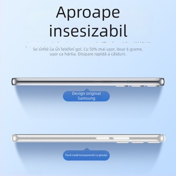 Husă Samsung S24/S23/S22 Ultra — ultra-subțire, transparentă albă, protecție totală, disipare a căldurii, rezistentă la cădere