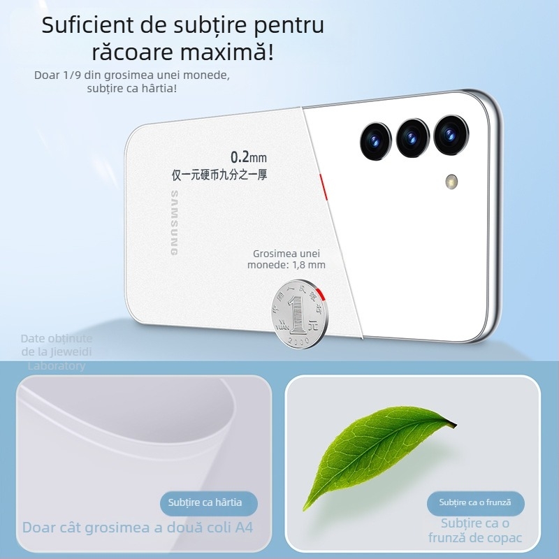 Husă Samsung S24/S23/S22 Ultra — ultra-subțire, transparentă albă, protecție totală, disipare a căldurii, rezistentă la cădere