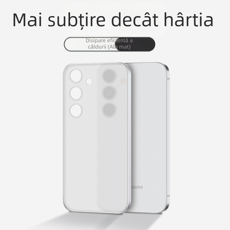 Husă Samsung S24/S23/S22 Ultra — ultra-subțire, transparentă albă, protecție totală, disipare a căldurii, rezistentă la cădere