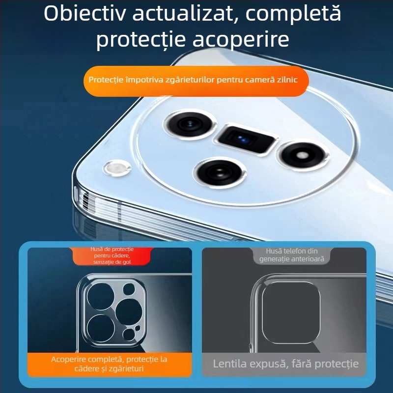 Husă de protecție TPU Zhuoku pentru OPPO Find X7 Pro, Find X6, Find X5, Find X3 și X8 Pro – design minimalist, protecție anti-cadere