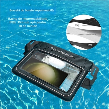 Geantă de talie impermeabilă pentru exterior — Sponge PVC ABS, model în dungă, stil oriental