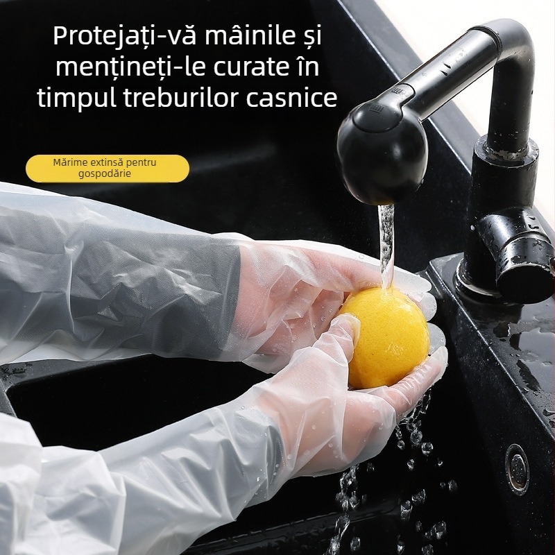 Mănuși de bucătărie din plastic, transparente, grosime 0,05–0,1 mm, rezistente la ulei, origine Zhejiang