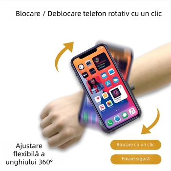Suport de telefon pentru braț pentru sporturi în aer liber – ABS+PC, Unisex, Brand TY, Vara 2024, Stil urban minimalist