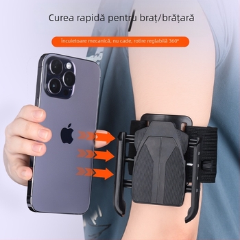 Suport telefon la încheietură pentru sport în aer liber — geantă pentru telefon la braț, material ABS, unisex, stil nou național, căptușeală din webbing