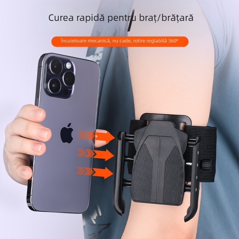 Suport telefon la încheietură pentru sport în aer liber — geantă pentru telefon la braț, material ABS, unisex, stil nou național, căptușeală din webbing
