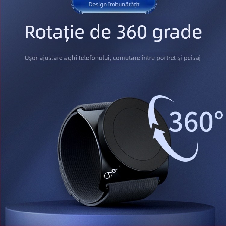 Geantă de braț pentru telefon, cu suport magnetic pe braț și curea de încheietură rotativă — Unisex, pentru alergare în aer liber