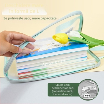 Geantă de organizare a materiilor cu plasă pentru elevi – respirabilă, ultra-ușoară, extensibilă, cu mâner dublu, din țesătură Oxford