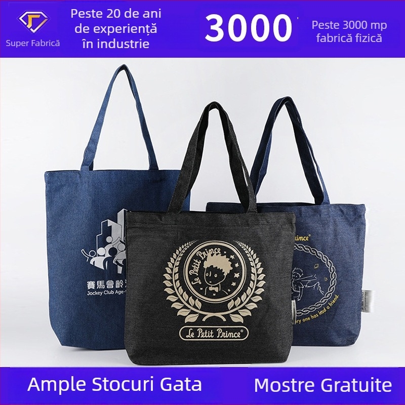 Geantă din pânză personalizată, cu capacitate mare, pentru studenți, geantă de umăr pentru cumpărături, imprimată