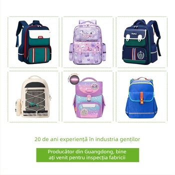 Ghiozdan școlar pentru copii, pentru învățământ primar și grădiniță, din poliester, cu model anime, respirabil, ultraușor, protecție a coloanei vertebrale, reflectorizant pentru siguranța nocturnă