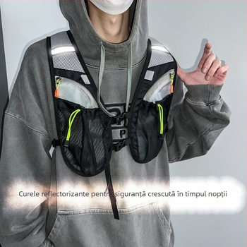 Geantă de piept pentru bărbați – Tactică, Ultra-ușoară, Respirabilă și Rezistentă pentru drumeții în aer liber (Material: Altele; Utilizare: Drumeții în aer liber; Sezon: Toamnă 2024; Gen: Bărbat)