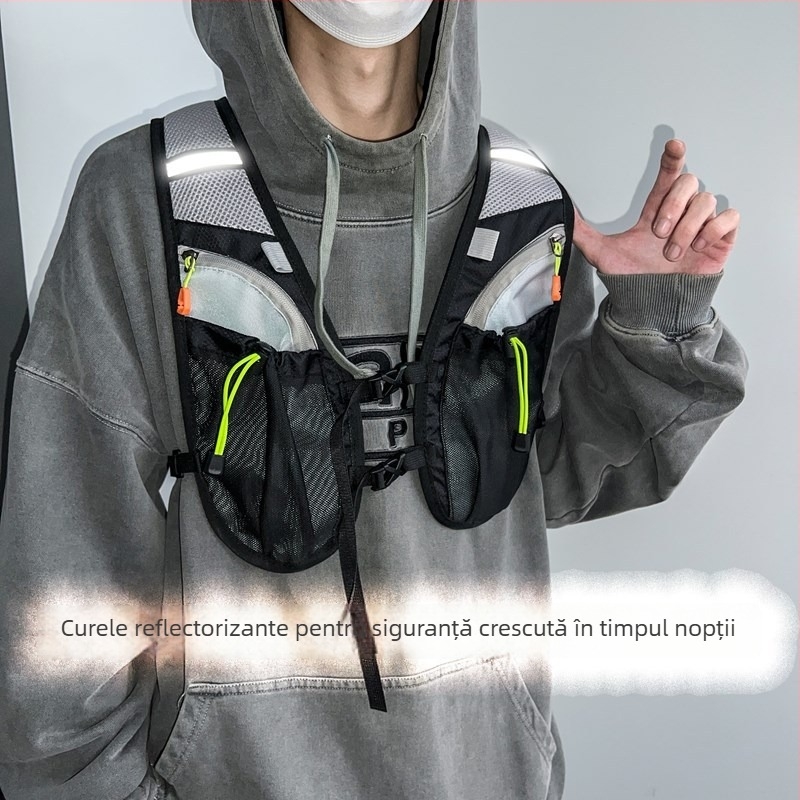 Geantă de piept pentru bărbați – Tactică, Ultra-ușoară, Respirabilă și Rezistentă pentru drumeții în aer liber (Material: Altele; Utilizare: Drumeții în aer liber; Sezon: Toamnă 2024; Gen: Bărbat)