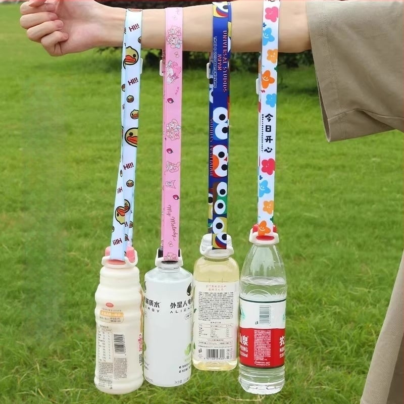 Lanyard pentru sticla de apă - material: floare de mătase, design crossbody, codul produsului F99tMH786SH58S, utilizare generală