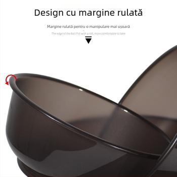 Set de trei tăvi pentru momeală, cu design îngroșat și adânc, tavă antiaderentă pentru distribuția momelii
