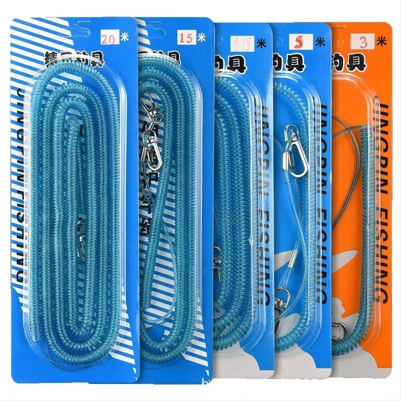 Șnur telescopic de protecție pentru undiță, din sârmă de oțel înfășurat în cauciuc; lungimi 3m, 5m, 8m, 10m, 15m, 20m