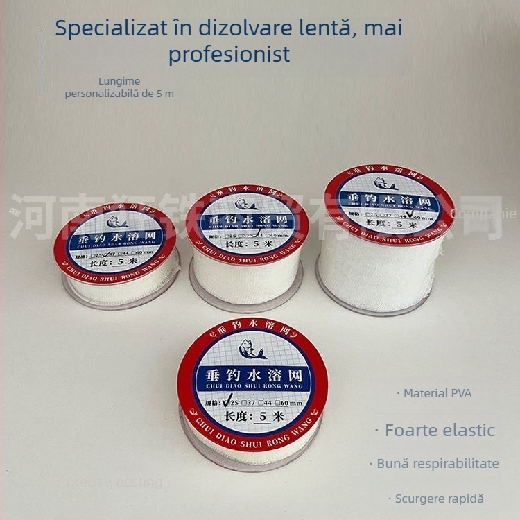 Plasă PVA cu dizolvare lentă, plasă solubilă în apă pentru pescuit, material pentru cuib de momeală pentru rezervoar și pescuit sălbatic