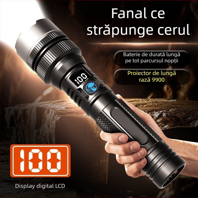 Lanternă LED cu zoom ultraluminoasă, cip LED Clowicsr, tip LED, tensiune ≤36V, carcasă din aliaj de aluminiu