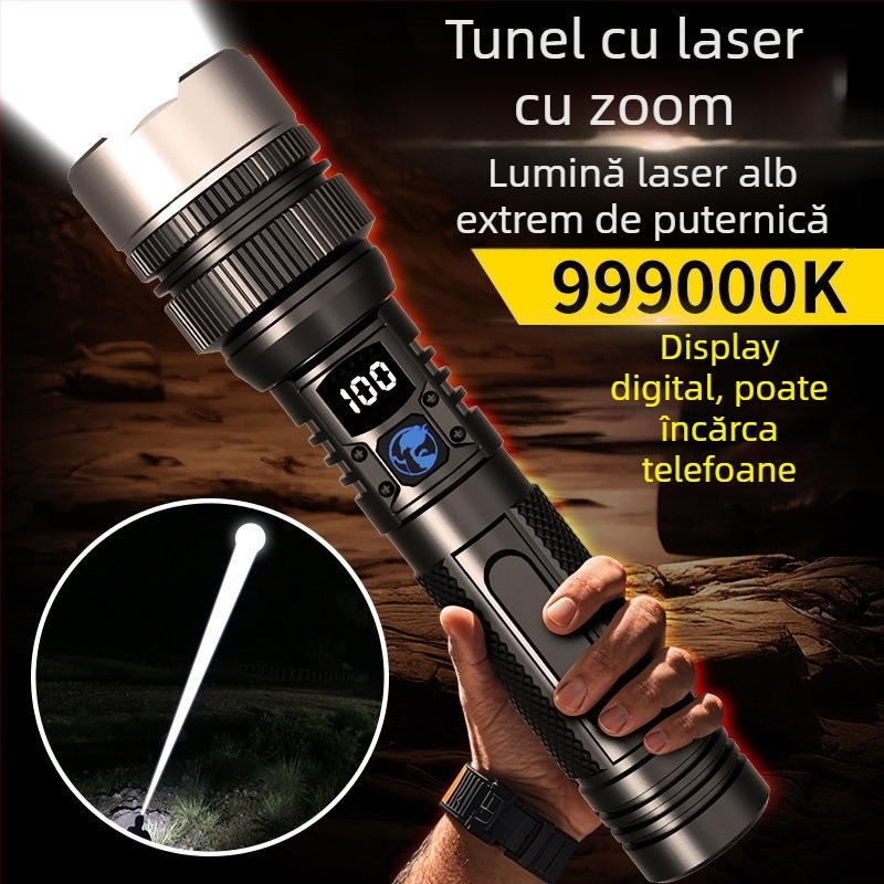 Lanternă LED cu zoom ultraluminoasă, cip LED Clowicsr, tip LED, tensiune ≤36V, carcasă din aliaj de aluminiu