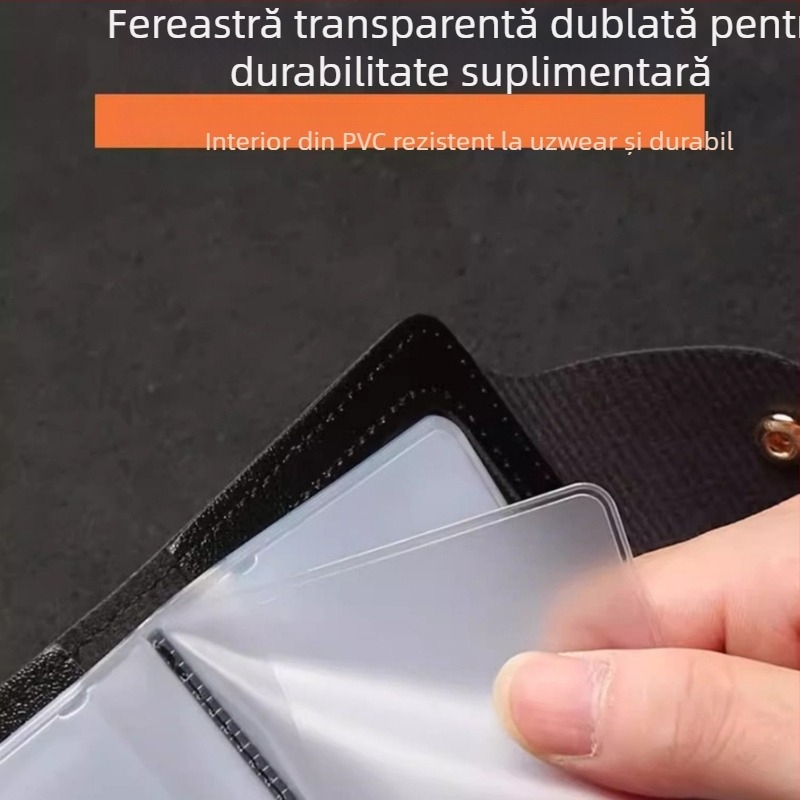 Portcard unisex din PU, brand Jane Leopard, stil Urban Simplicity, căptușeală din piele sintetică, funcții: depozitare carduri și protecție împotriva furtului
