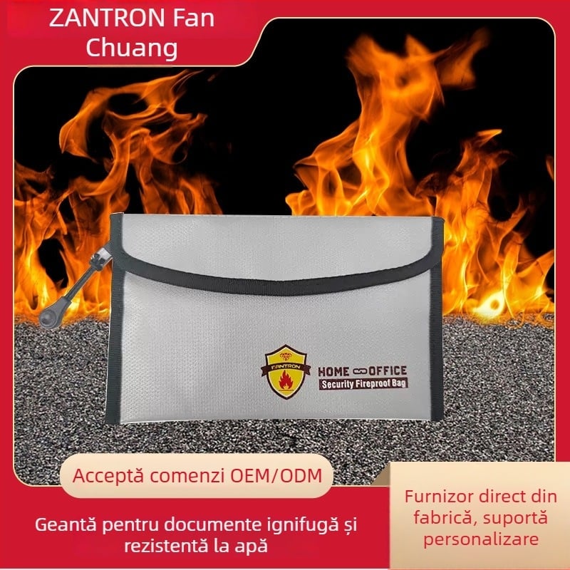 Geantă de depozitare baterie externă – rezistentă la foc și apă, cu fermoar, formă dreptunghiulară, din Fiberglass