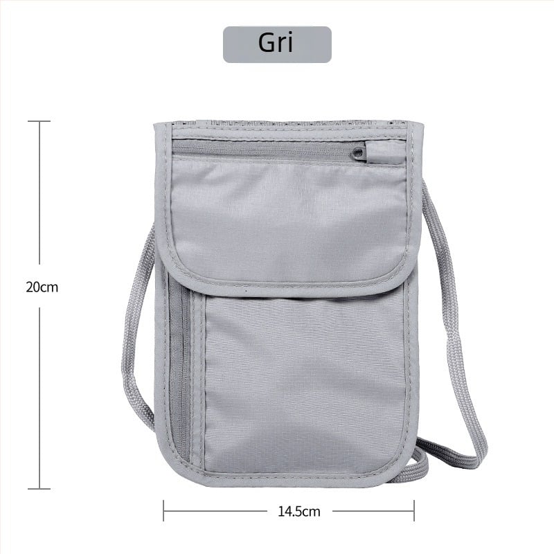 Husă RFID pentru pașaport, husă crossbody multifuncțional antifurt, pentru pașaport și documente, material Oxford, impermeabil, respirabil