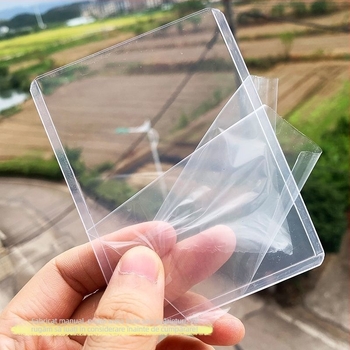Holder pentru carduri PVC - Transparent, Vertical, Carcasă rigidă, Laminare cu două fețe (Versiune Coreeană)