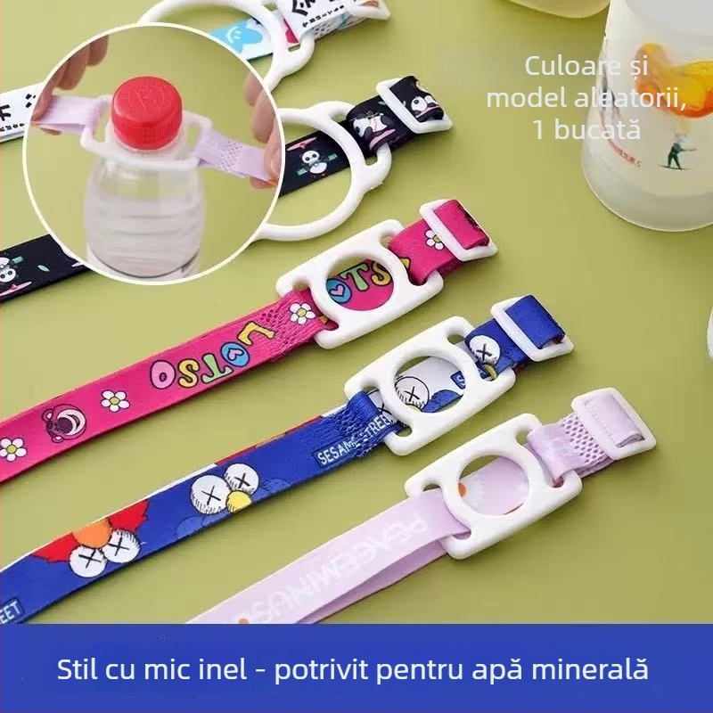 Șnur pentru sticlă de apă cu suport pentru card, poliester, stil modern simplu