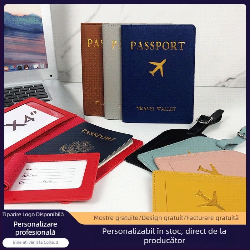 Husă de pașaport din piele, etichetă pentru bagaje și suport pentru carduri – Codul produsului: Custom link; Model: Custom link; Material: PU piele; Caracteristici de suprafață: Piele Nappa; Lansare: Iarna 2023