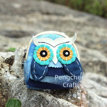 Geantă din pânză pentru căști și chei, cu motiv animal, unisex, căptușeală din bumbac